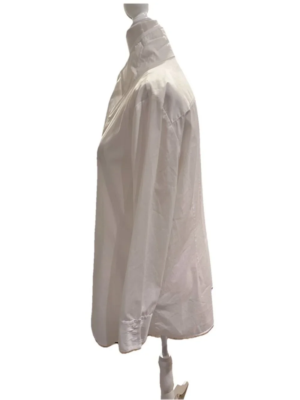 Lafayette 148 New York Button Up Shirt Womens L White Cotton Blend - Picture 2 of 7